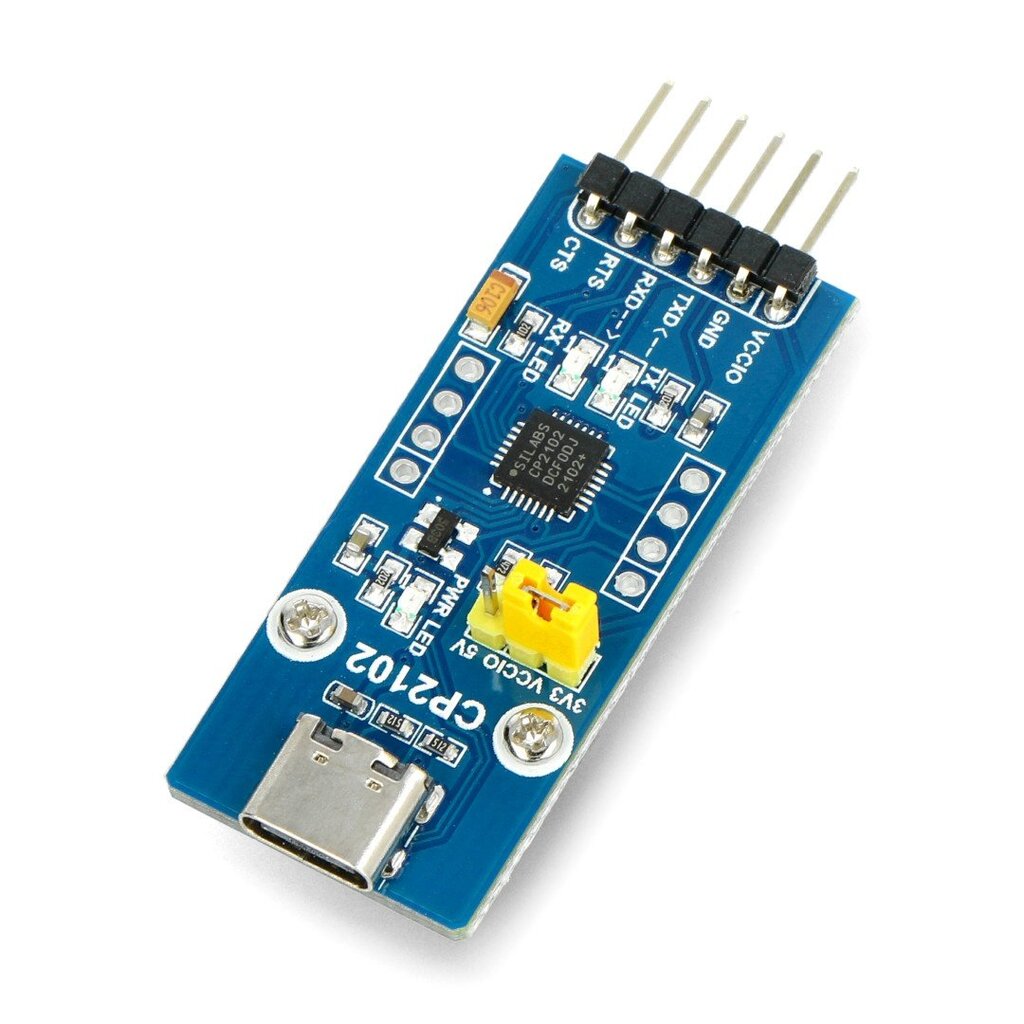 CP2102 USB-UART TTL keitiklis - USB tipo C lizdas - Waveshare 20644 цена |  pigu.lt