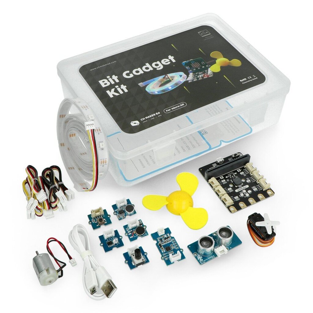 BitGadget rinkinys - Grove priedėlių rinkinys, skirtas micro:bit kaina ir informacija | Atviro kodo elektronika | pigu.lt