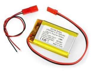 Akumuliatorius Akyga AN-15626 Li-Pol 1500mAh 1S 3.7V JST-BEC kaina ir informacija | Akumuliatoriai | pigu.lt