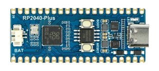 RP2040-Plus - plokštė su RP2040 mikrovaldikliu ir papildoma flash atmintimi - Waveshare 20290 kaina ir informacija | Atviro kodo elektronika | pigu.lt