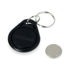 RFID raktų pakabukas S103N-BK - 125kHz - suderinamas su EM4100 - juodas - 10 vnt kaina ir informacija | Atviro kodo elektronika | pigu.lt