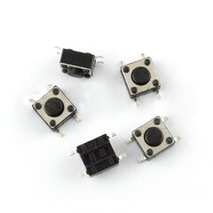 Mygtukinis jungiklis 6x6mm/4.3mm SMD - 5 vnt kaina ir informacija | Elektros jungikliai, rozetės | pigu.lt