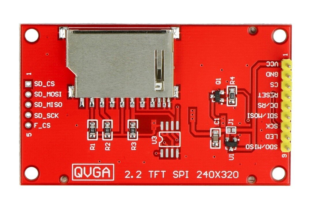 Grafinis spalvotas TFT LCD ekranas 2.2” 320x240px - SPI kaina ir informacija | Atviro kodo elektronika | pigu.lt