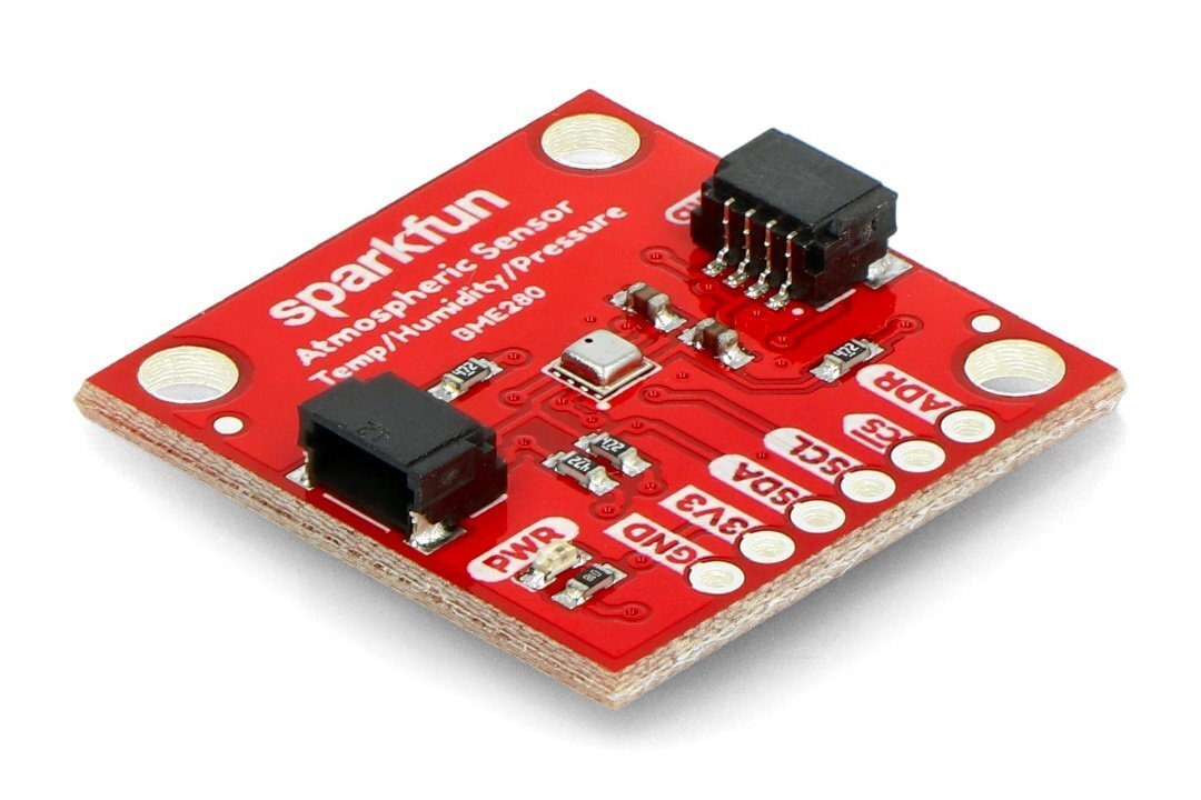 Drėgmės, temperatūros ir slėgio jutiklis SparkFun SEN-15440 BME280 цена и информация | Meteorologinės stotelės, termometrai | pigu.lt