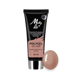 Poligelis akrilo gelis MollyLac Light Brown 30 ml kaina ir informacija | Nagų lakai, stiprintojai | pigu.lt