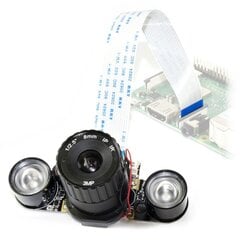 RPi IR-CUT kamera (B) 5MPx, dienos / nakties IR, skirtas Raspberry Pi + IR moduliai - Waveshare 15203 kaina ir informacija | Atviro kodo elektronika | pigu.lt