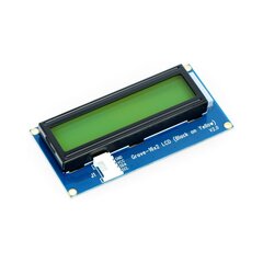 Grove, 2x16 simbolių LCD ekranas su apšvietimu (juoda ant geltonos) kaina ir informacija | Atviro kodo elektronika | pigu.lt