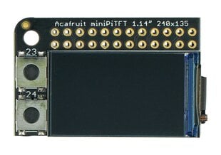 Mini PiTFT, ekranas 1.14″ 135x240 px IPS, skirtas Raspberry Pi, STEMMA QT, Adafruit 4393 kaina ir informacija | Atviro kodo elektronika | pigu.lt