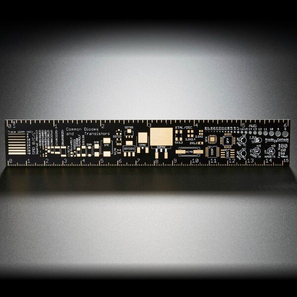 Liniuotė Adafruit PCB Ruler v2, 5cm kaina ir informacija | Mechaniniai įrankiai | pigu.lt