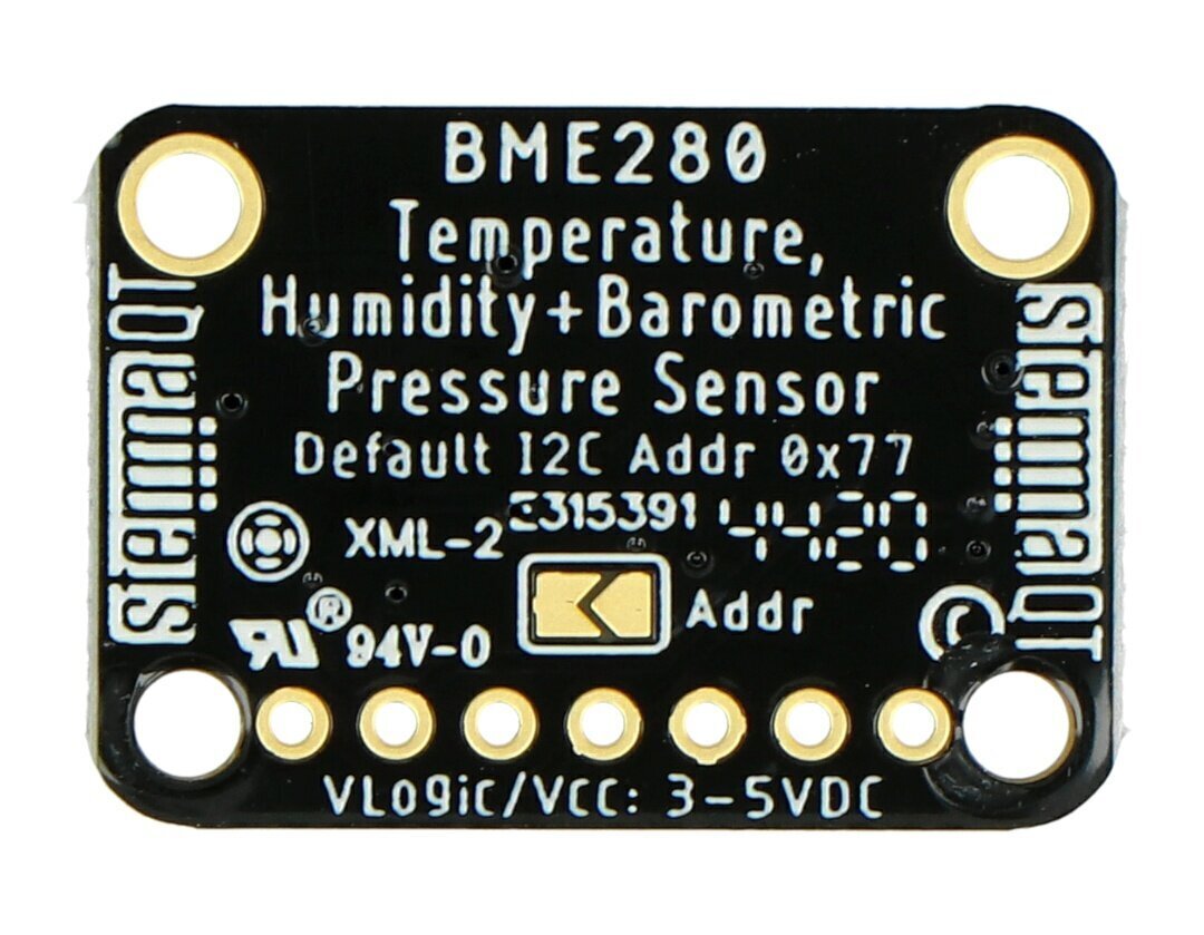 Drėgmės, temperatūros ir slėgio jutiklis Adafruit 2652 BME280 kaina ir informacija | Meteorologinės stotelės, termometrai | pigu.lt