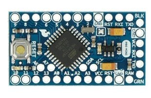 Arduino Pro Mini 328 modulis, 3.3 V / 8 MHz, SparkFun DEV-11114 kaina ir informacija | Atviro kodo elektronika | pigu.lt