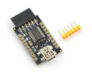 DFRobot keitiklis USB-UART FTDI FT232RL 3.3 V / 5 V miniUSB kaina ir informacija | Atviro kodo elektronika | pigu.lt