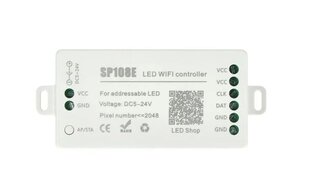 Valdiklis SP108E WiFi skaitmeninėms LED juostoms WS2812 5-24V DC kaina ir informacija | Atviro kodo elektronika | pigu.lt