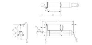 Linijinė pavara Seria Nlad 500N 15mm/s 12V, 15cm kaina ir informacija | Mechaniniai įrankiai | pigu.lt