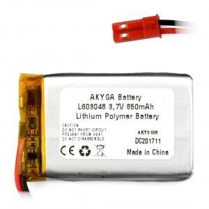 Akumuliatorius Akyga AN-12208 Li-Pol 850mAh 1S 3.7V kaina ir informacija | Akumuliatoriai | pigu.lt