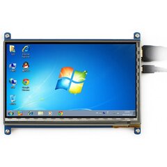 Waveshare Talpinis lietimui jautrus ekranas Raspberry Pi mikrokompiuteriui - LCD TFT 7 kaina ir informacija | Atviro kodo elektronika | pigu.lt