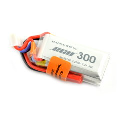 Dualsky Li-Pol 300mAh 30C 2S 7.4V kaina ir informacija | Akumuliatoriai telefonams | pigu.lt