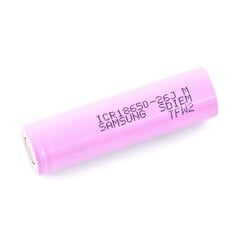 Akumuliatorius 18650 Li-Ion Samsung ICR18650-26JM 2600mAh цена и информация | Электроника с открытым кодом | pigu.lt