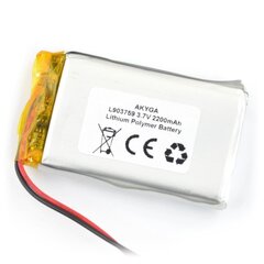 Akumuliatorius Akyga AN-06034 Li-Pol 2200mAh 1S 3.7V kaina ir informacija | AD Autoprekės | pigu.lt