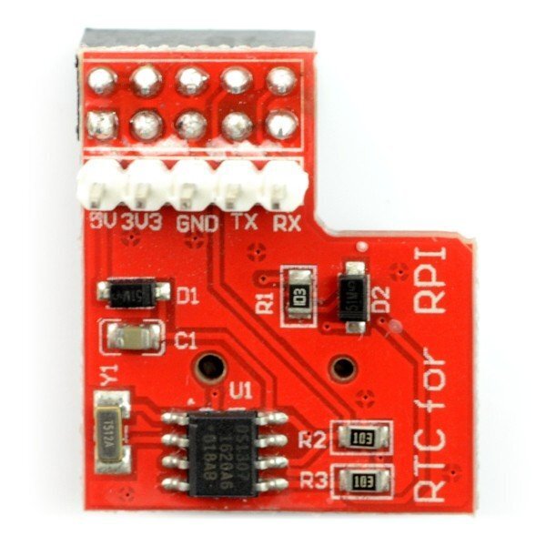 Modulis, realaus laiko laikrodis, RTC DS1307 I2C, pridedama baterija цена и информация | Atviro kodo elektronika | pigu.lt