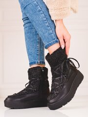 Sniego batai moterims Shelovet POL79917, juodi kaina ir informacija | Aulinukai, ilgaauliai batai moterims | pigu.lt