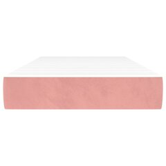 Spyruoklinis čiužinys, rožinės spalvos, 100x200x20 cm, aksomas цена и информация | Матрасы | pigu.lt