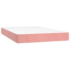 Spyruoklinis čiužinys, rožinės spalvos, 120x200x20 cm, aksomas цена и информация | Матрасы | pigu.lt