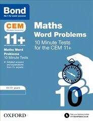Bond 11plus: CEM Maths Word Problems 10 Minute Tests: 10-11 Years kaina ir informacija | Knygos paaugliams ir jaunimui | pigu.lt