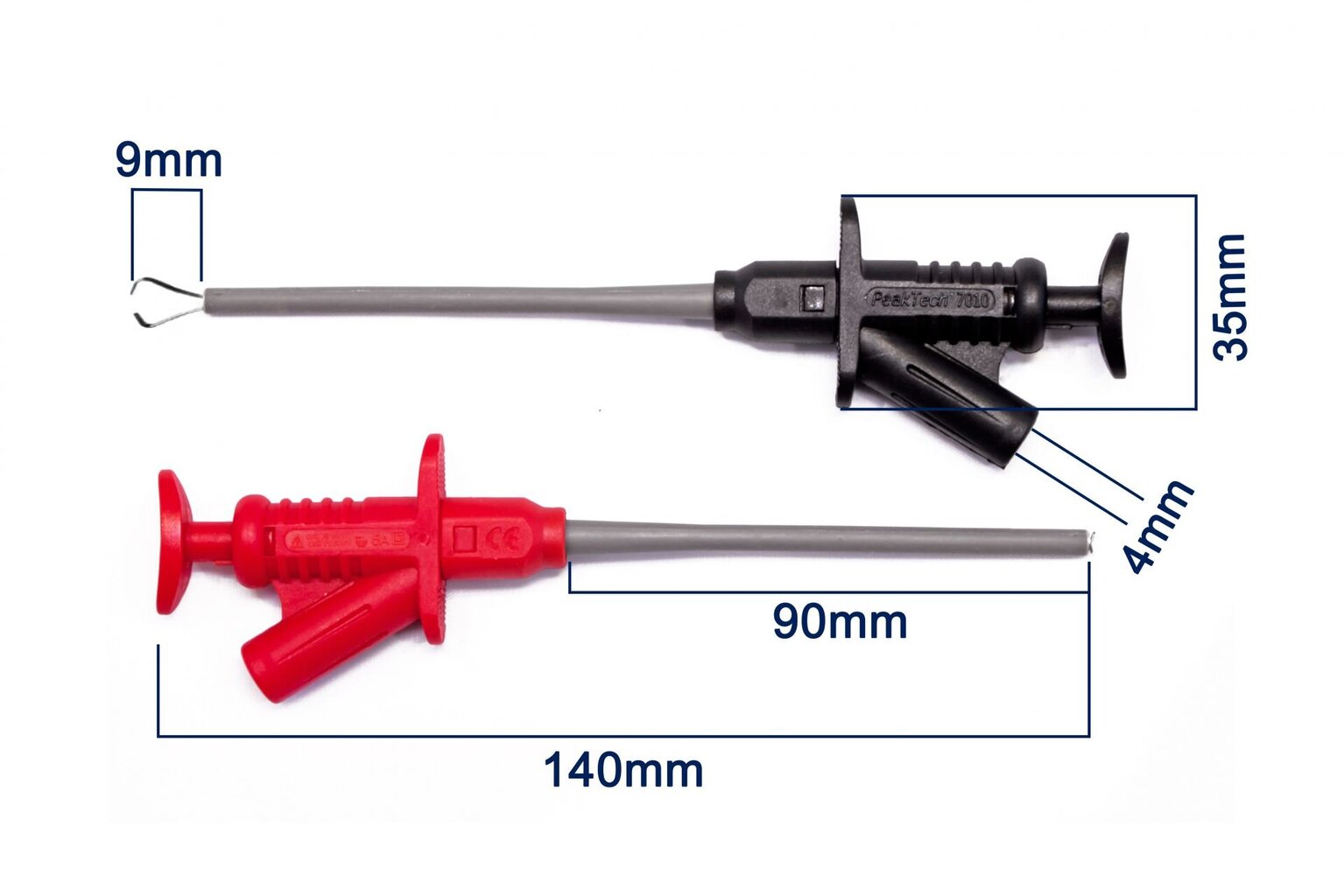 Skaitmeninio multimetro spaustukai PeakTech® P 7010, 5A kaina ir informacija | Mechaniniai įrankiai | pigu.lt