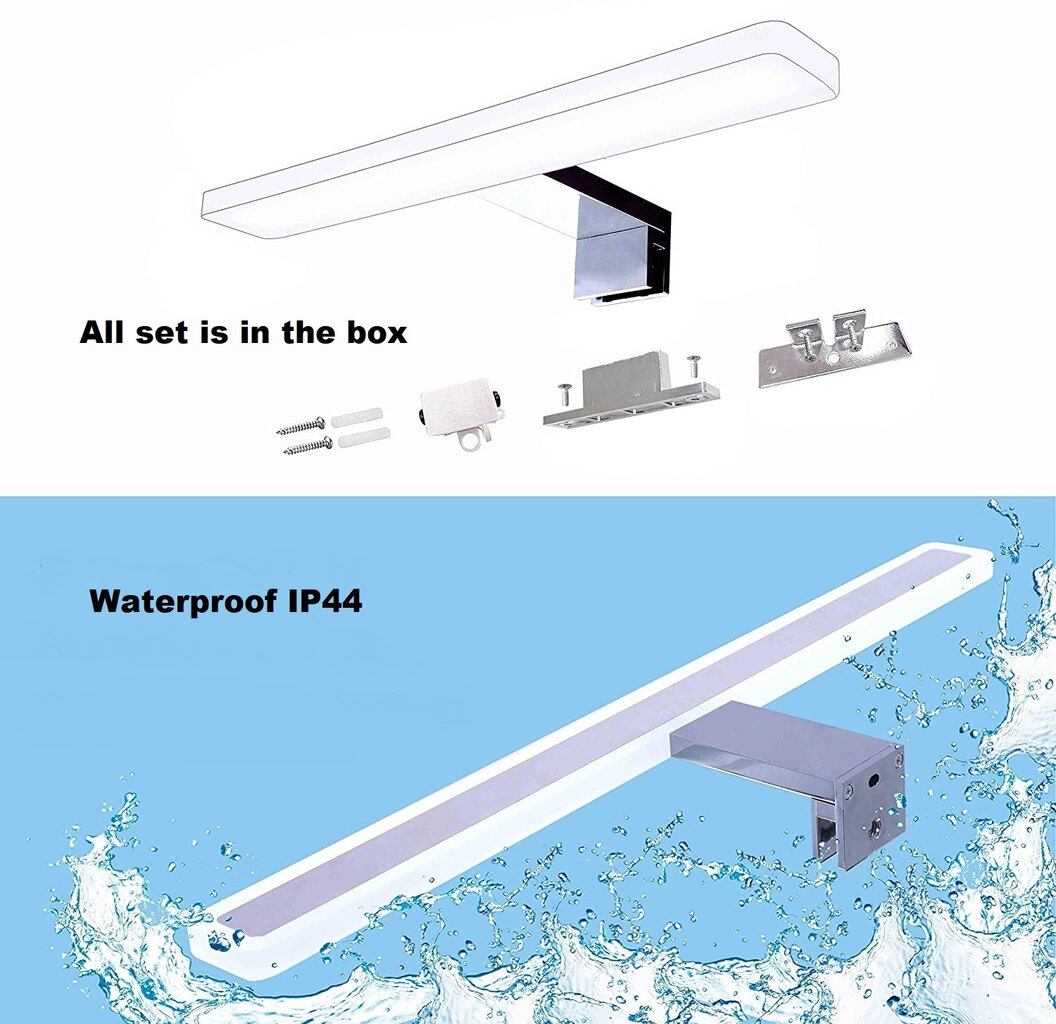 LED veidrodžio šviestuvas G.LUX GR-LED-MIRROR-500-10W kaina ir informacija | Sieniniai šviestuvai | pigu.lt