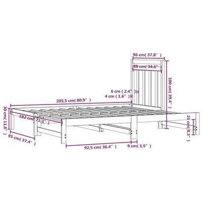 Lova 90x200cm, juoda kaina ir informacija | Lovos | pigu.lt