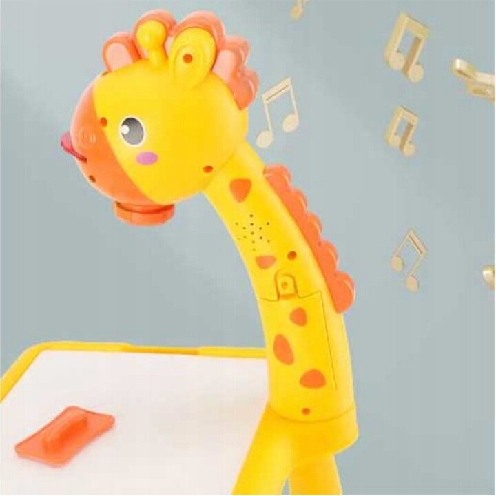 Projektorius piešimui su muzika "Geltona žirafa" kaina ir informacija | Lavinamieji žaislai | pigu.lt