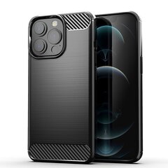 Dėklas telefonui Carbon - iPhone 14 PLUS juodas kaina ir informacija | Telefono dėklai | pigu.lt