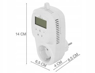 WIFI išmanusis elektrinio šildytuvo valdiklis - lizdo termostatas цена и информация | Таймеры, термостаты | pigu.lt