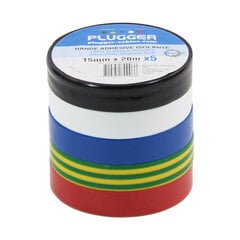 Lipnios juostos komplektas Plugger PVC Tape Color Pack 10m kaina ir informacija | Mechaniniai įrankiai | pigu.lt