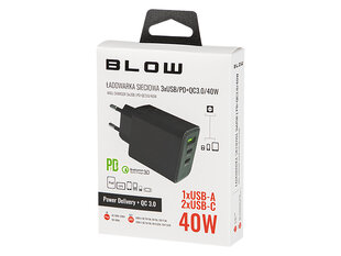 USB-Cx2+USB PD 40W kaina ir informacija | Krovikliai telefonams | pigu.lt