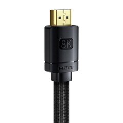 HDMI to HDMI Baseus High Definition cable 10m, 4K (black) цена и информация | Кабели и провода | pigu.lt