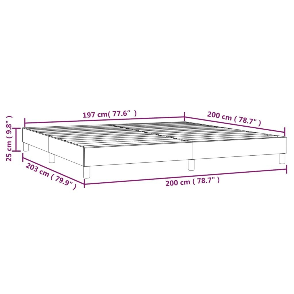 Lovos rėmas su spyruoklėmis, kreminis, 200x200cm, audinys kaina ir informacija | Lovos | pigu.lt