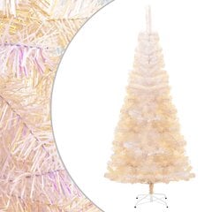 Dirbtinė kalėdų eglutė su spalvotom šakom, balta, 180cm, PVC kaina ir informacija | Eglutės, vainikai, stovai | pigu.lt