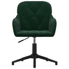 Pasukama biuro kėdė, tamsiai žalios spalvos, aksomas kaina ir informacija | Biuro kėdės | pigu.lt