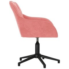 Pasukama biuro kėdė, rožinė, aksomas цена и информация | Офисные кресла | pigu.lt