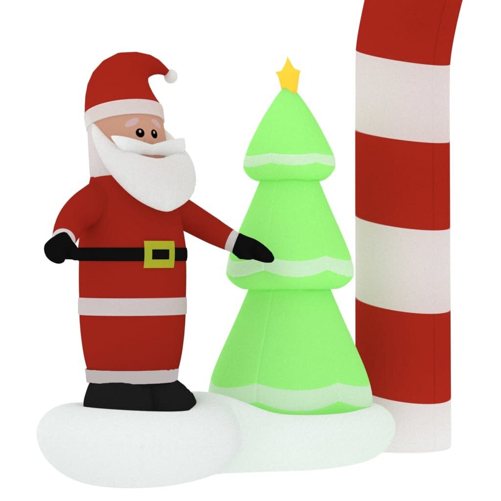 Pripučiama kalėdinė dekoracija arka su LED lemputėmis, 260cm цена и информация | Dekoracijos šventėms | pigu.lt