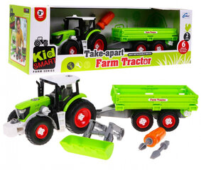Išardomas traktorius su priekaba цена и информация | Игрушки для мальчиков | pigu.lt