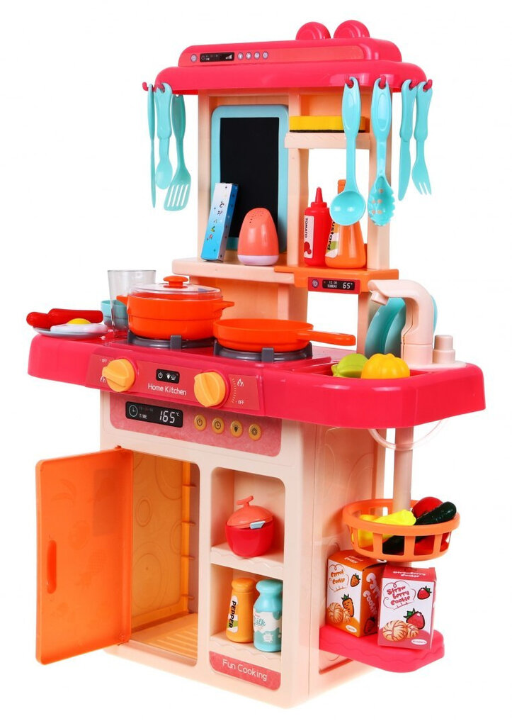 Moderni vaikiška virtuvėlė, rožinė, 63x22x45,5 цена и информация | Žaislai mergaitėms | pigu.lt