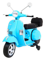 Elektrinis motoroleris Vespa, mėlynas kaina ir informacija | Elektromobiliai vaikams | pigu.lt