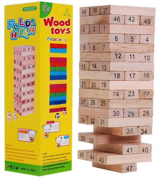 Stalo žaidimas Wood Toys Folds High, 51 vnt. kaina ir informacija | Stalo žaidimai, galvosūkiai | pigu.lt