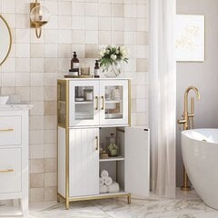 Шкаф для ванной комнаты со стальной рамой Vasagle LSC260G10 цена и информация | Шкафчики для ванной | pigu.lt