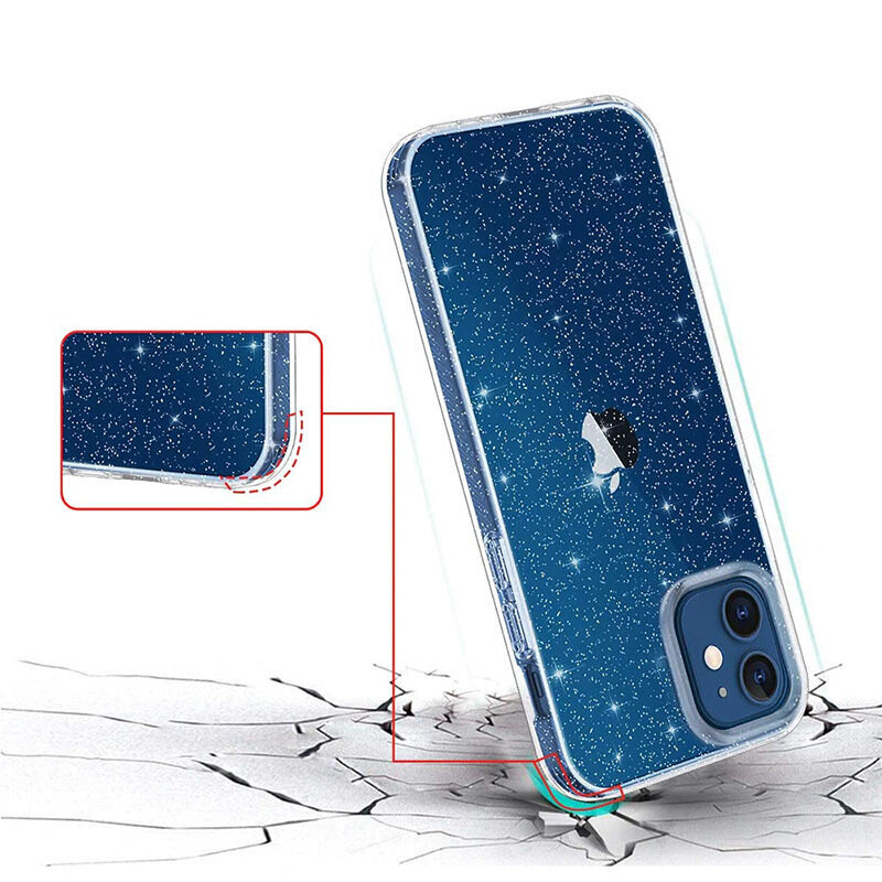 Dėklas telefonui Crystal Glitter -Samsung Galaxy A23 4G/5G, sidabrinis kaina ir informacija | Telefono dėklai | pigu.lt