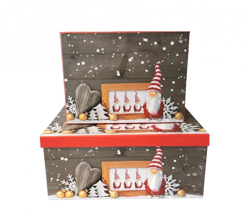 Dovanų dėžutė 27 x 20 x 11,5 cm, Nr5, Gnomes (438091) 6985 kaina ir informacija | Kalėdinės dekoracijos | pigu.lt