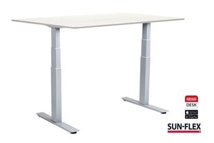 Стол регулируемый по высоте Sun-Flex®EasyDesk Adapt, электрический, 140x80 см, белый цена и информация | Компьютерные, письменные столы | pigu.lt